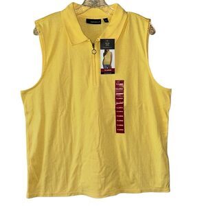 NEW Rafaella Yellow Sleeveless Polo